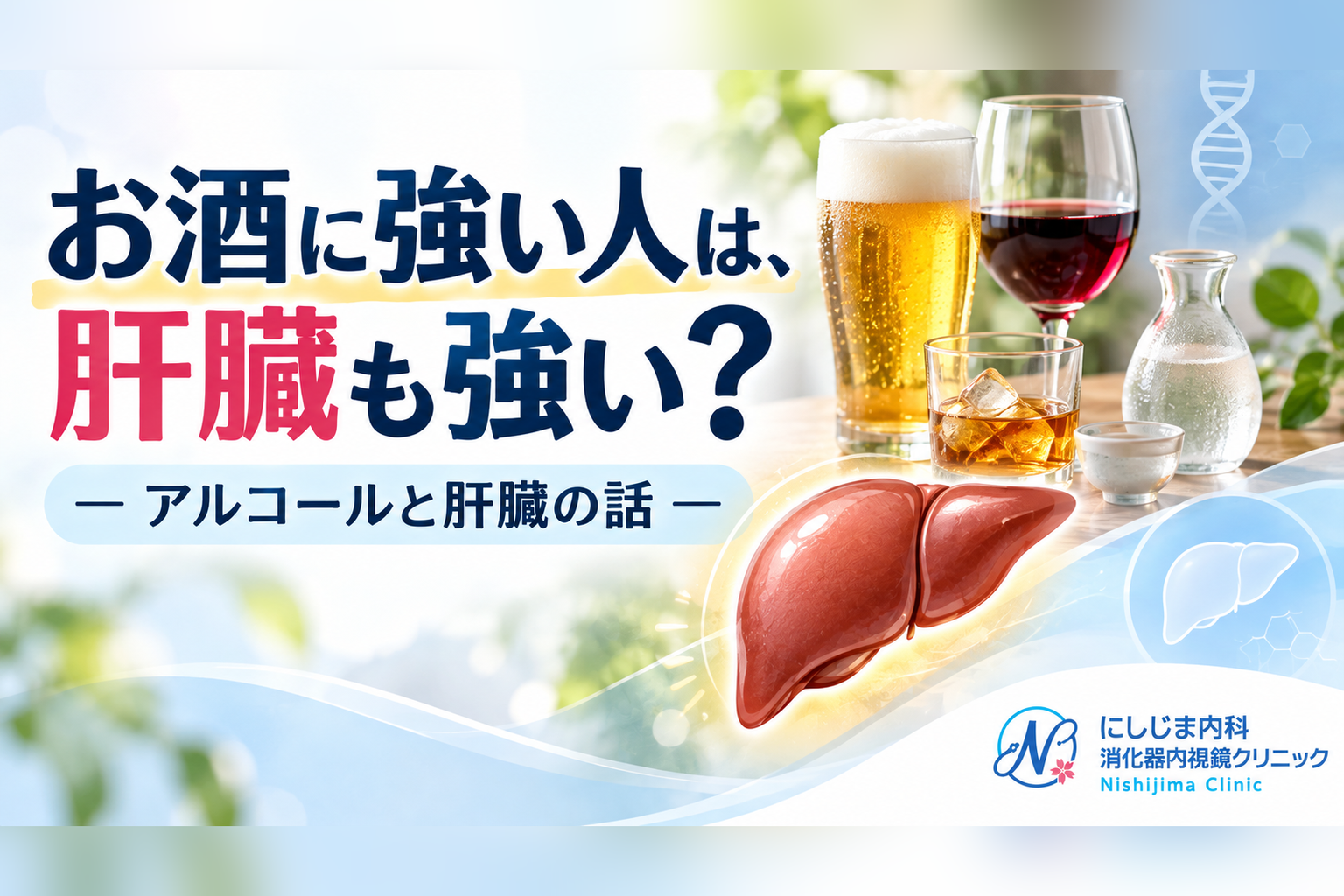 お酒に強い人は、肝臓も強い？―アルコールと肝臓の話―